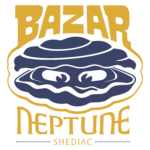 Shediac's Bazar Neptune Logo in Full Colour on white background