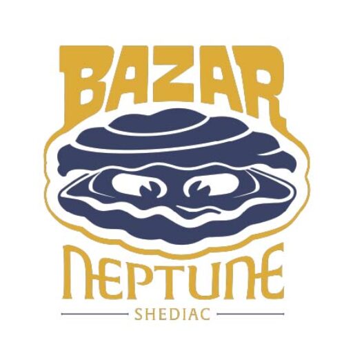 Shediac's Bazar Neptune Logo in Full Colour, with white background