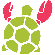 Turtle logo with lobster claws